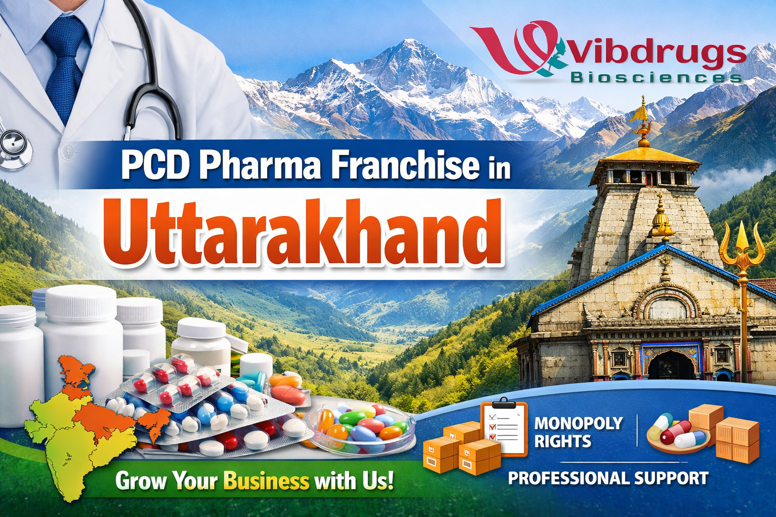PCD Pharma Franchise in Uttarakhand: Vibdrugs Biosciences blog title image